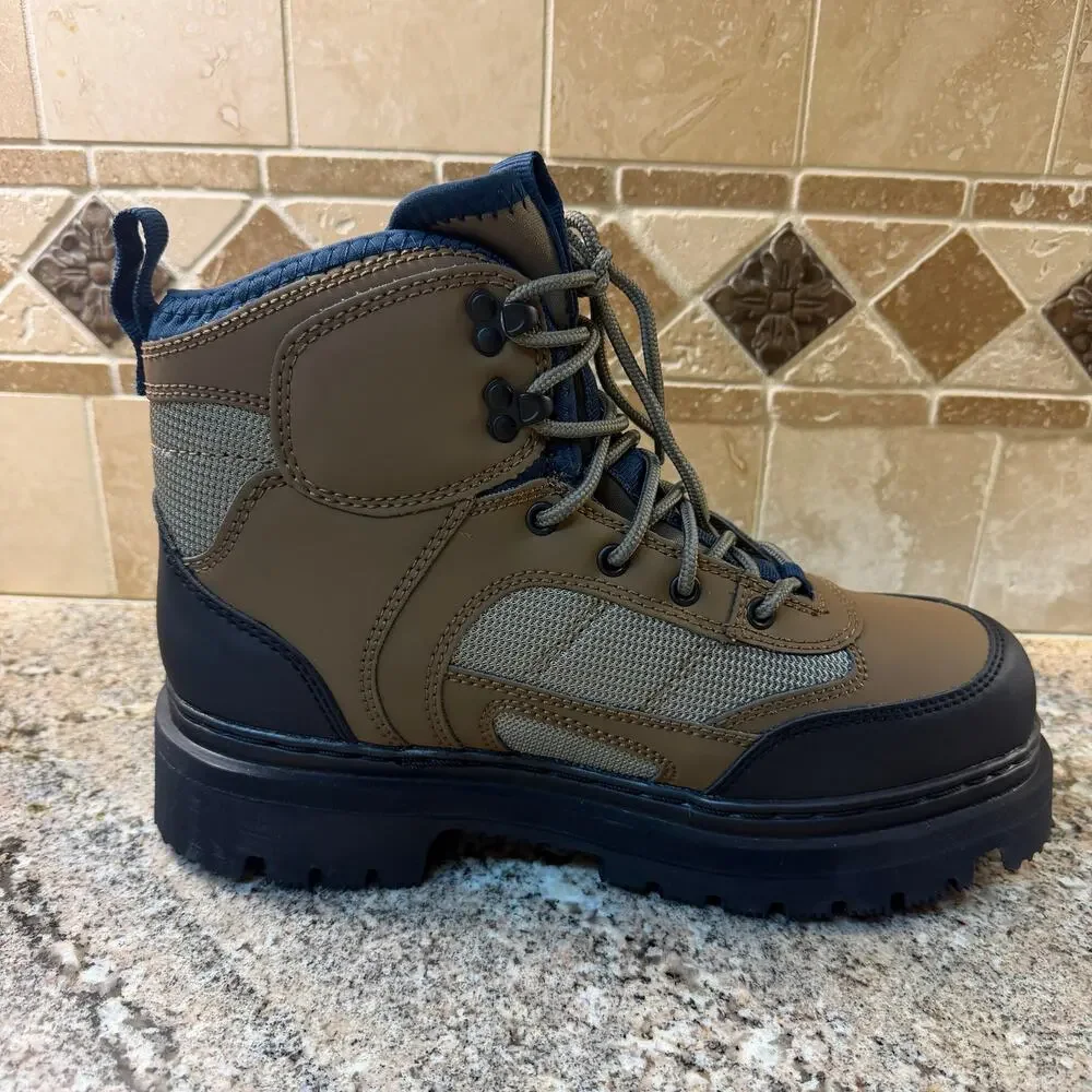 Cabela's‎ Ultralight Lug Sole Mens 9 Boots Brown Lace Up Wading Boots 832467 NWT